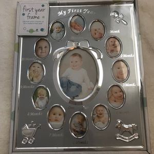 First year baby photo frame